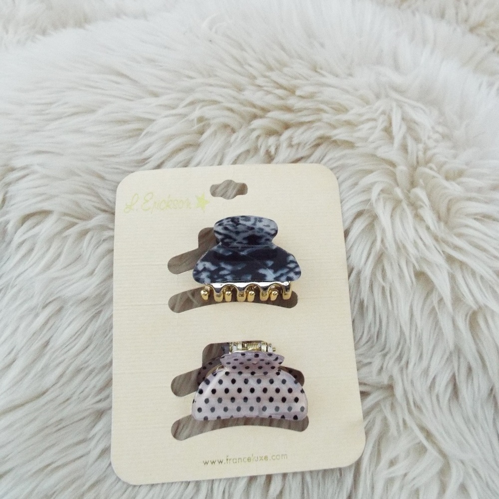 L Erickson Set Of 2 Mini Jaws Hair Clip